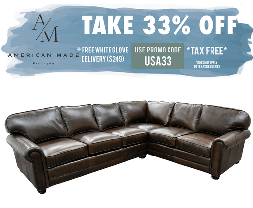 American Made Davenport Sectional