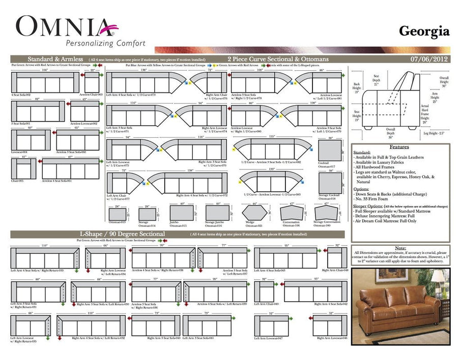 Omnia Georgia Sofa - leatherfurniture