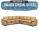 Omnia Tribeca Loft L-shaped leather sectional in tan leather