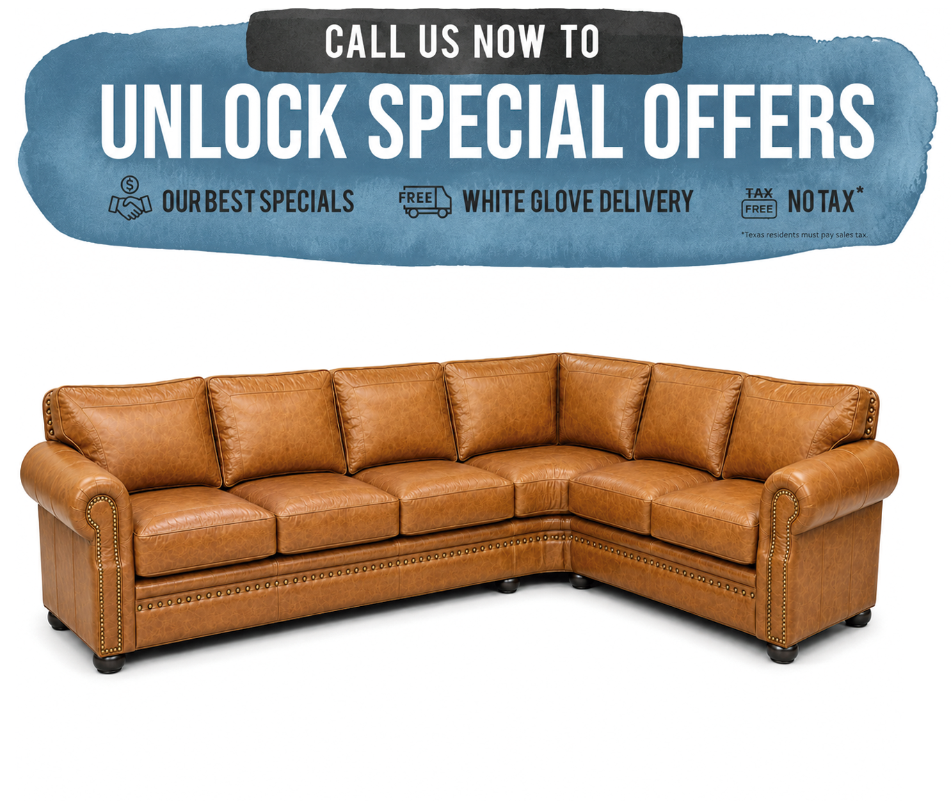 tobacco leather sectional Rulmann 3-Piece providing both comfort and sophisticated style for any living space. Omnia Tucson Sectional - Customize