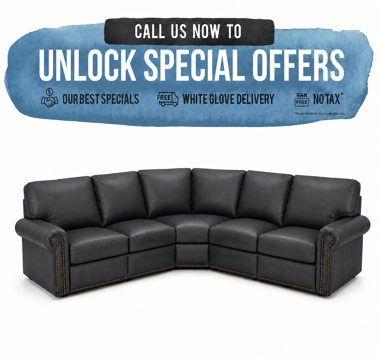 Omnia Fairfield Leather Sectional
