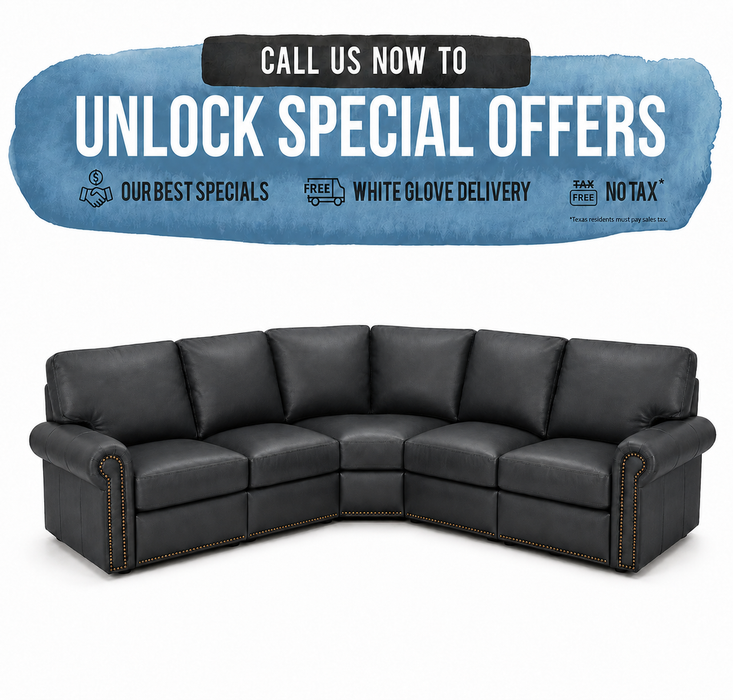 Omnia Fairfield Leather Sectional