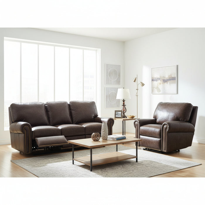 Omnia Fairfield Recliner Guanaco Dark Brown