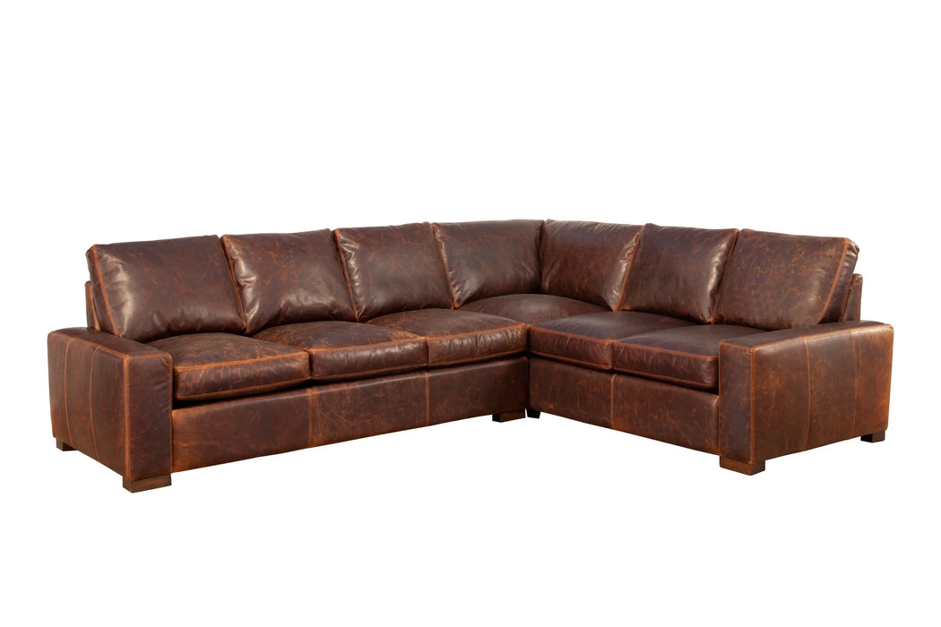Omnia Max 3 Brown Leather Sectional