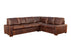 Omnia Max 3 Brown Leather Sectional