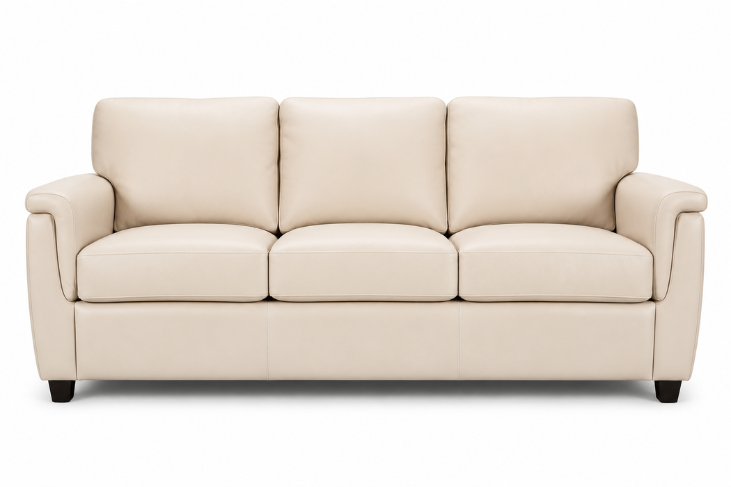 Omnia Stationary Solutions 209 White Leather Sofa