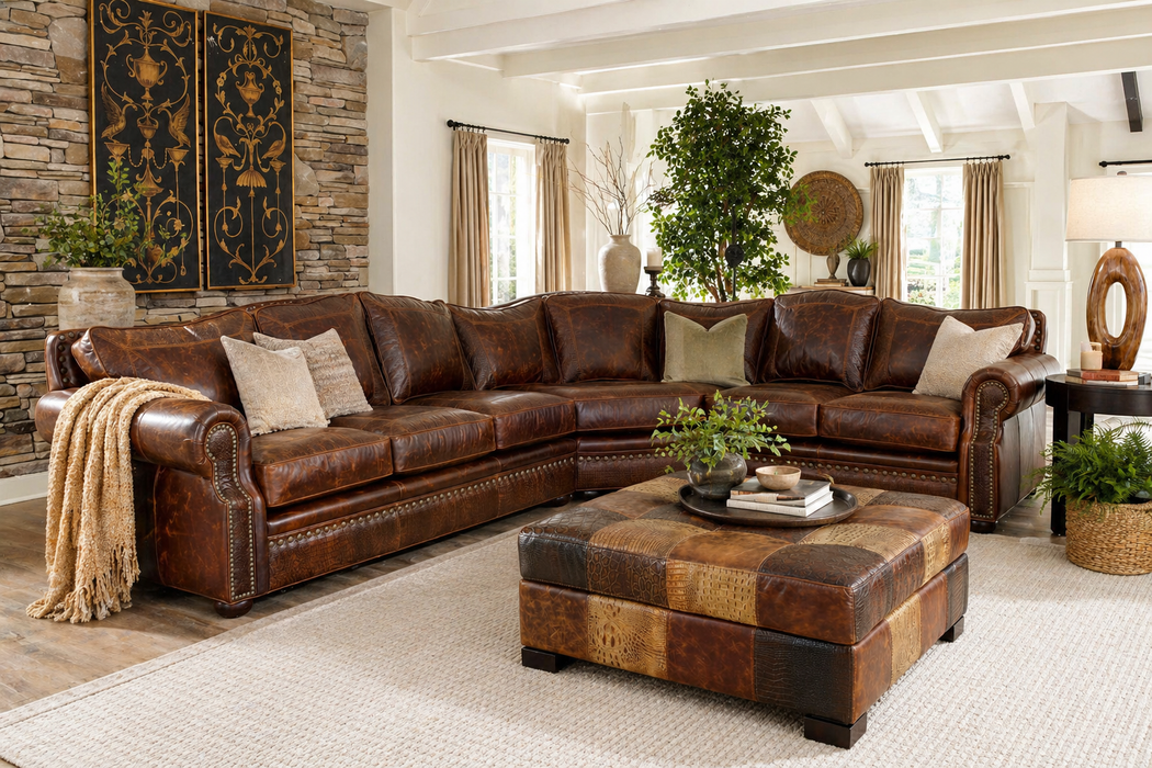 Omnia Tucson Leather Sectional