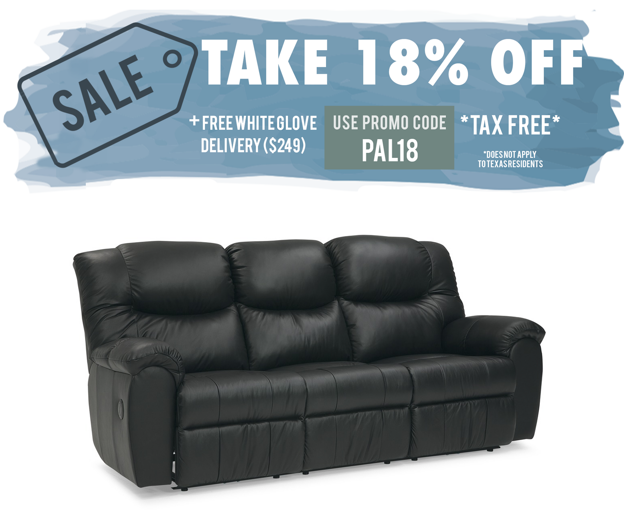 Palliser Regent Sofa 41094 - Leather Furniture