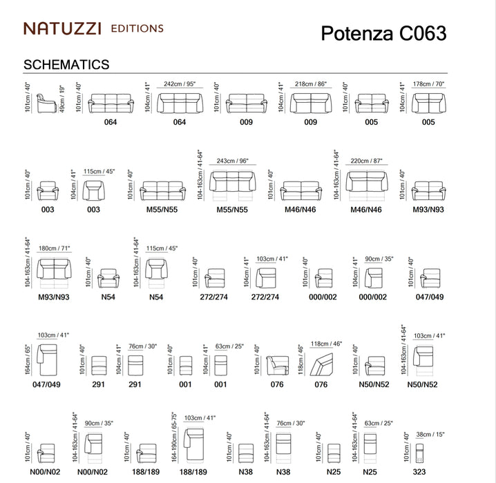Natuzzi Editions C063 Potenza Sofa