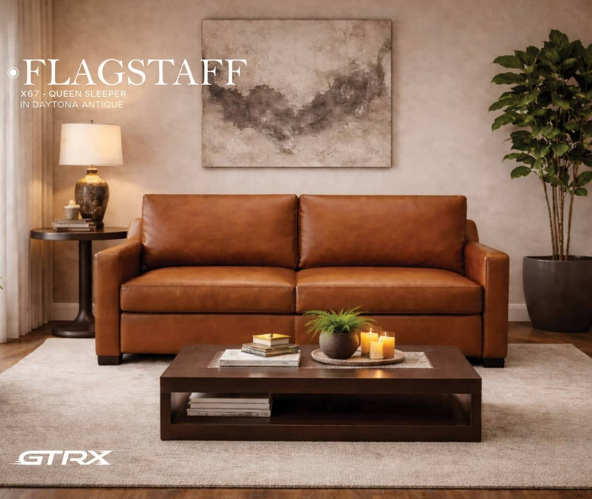 GTRX Flagstaff X67 Sleeper Sofa shown in a living room