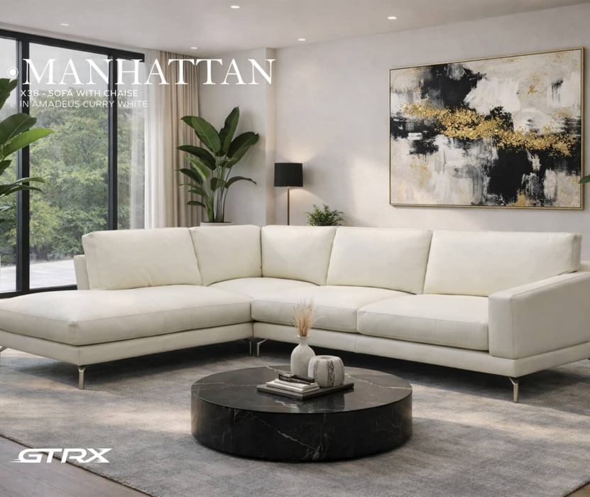 GTRX Manhattan X38 Sectional shown in a living room