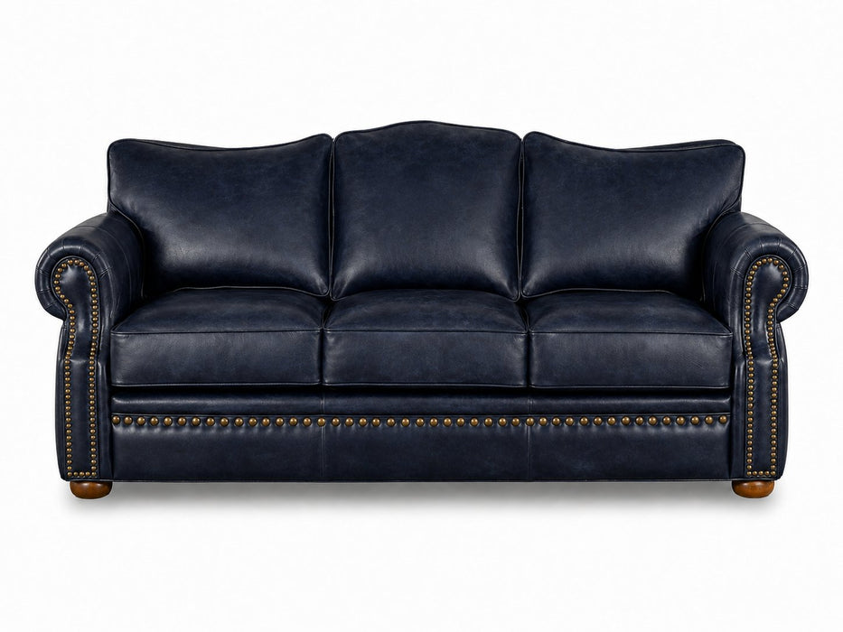 omnia laredo sofa leather Blue Leather 