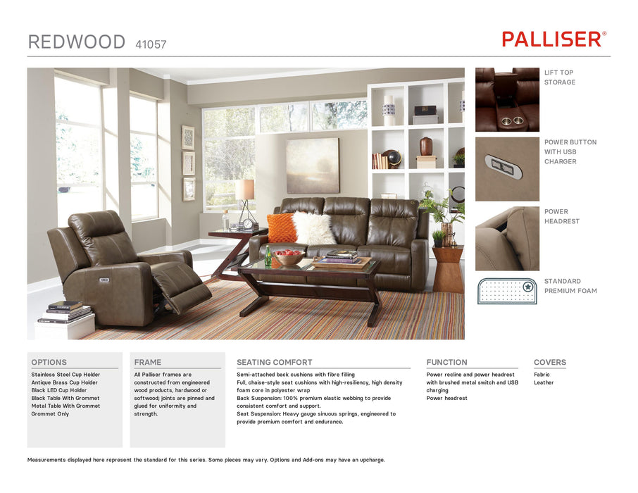 Palliser Redwood Sectional 41057