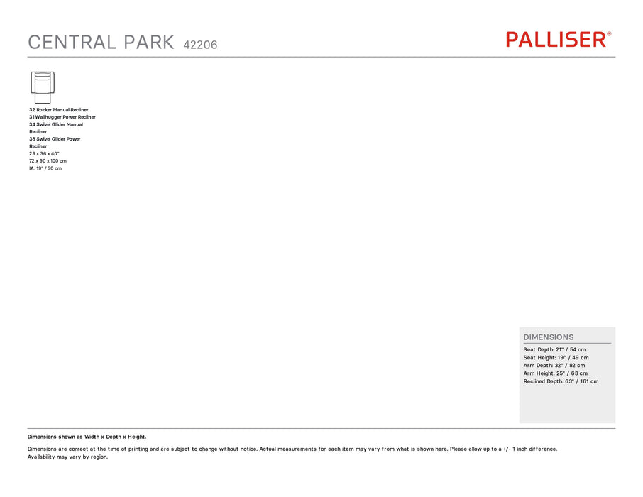 Palliser Central Park Recliner