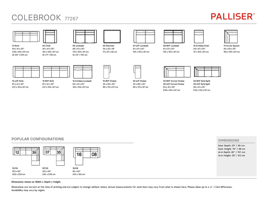 Palliser Colebrook Sectional 77267