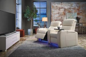 Flicks - example living rooms w/ Powered Reclining Loveseat w/ Straight Console Arm