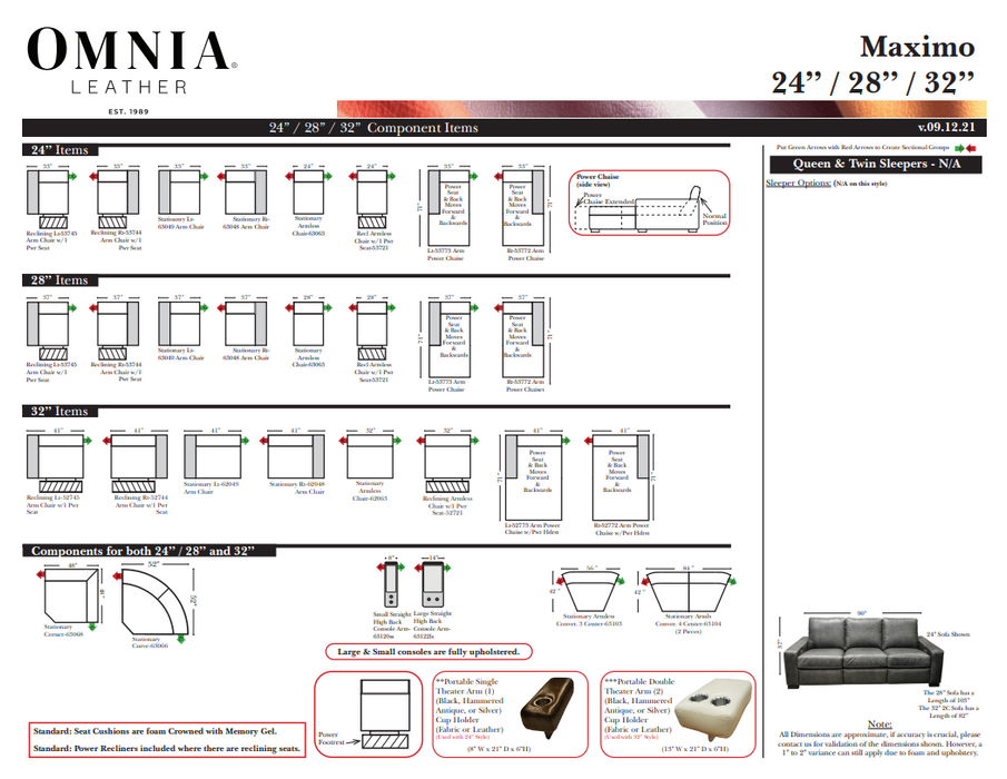 Omnia Maximo Sectional (24/28/32)