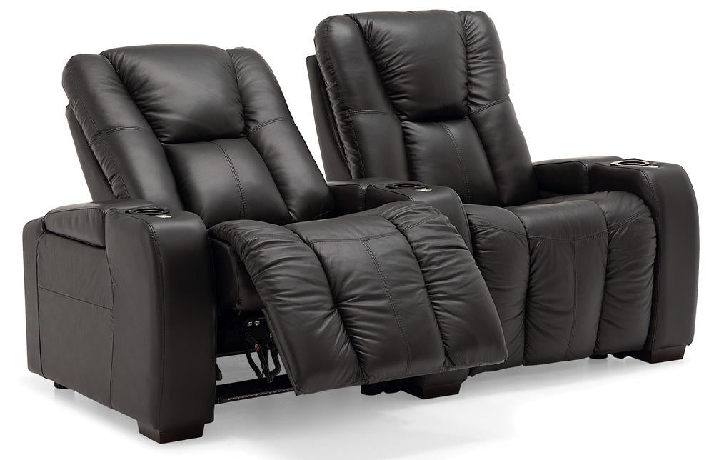 Media - Reclining Loveseat w/ Straight Console Arm reclined right front view