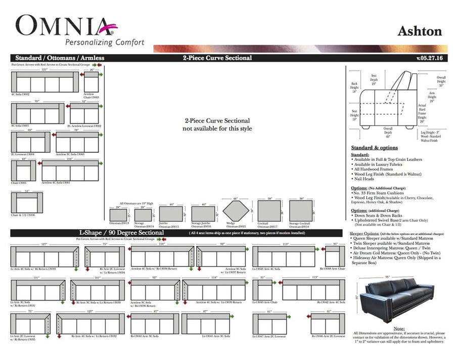 Omnia Ashton Sectional - leatherfurniture