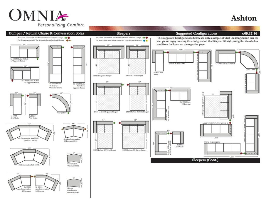 Omnia Ashton Sectional - leatherfurniture