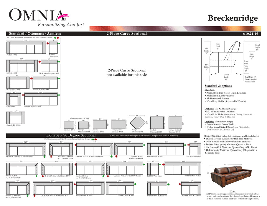 Omnia Breckenridge Sofa - leatherfurniture