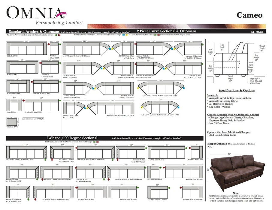 Omnia Cameo Sofa - leatherfurniture