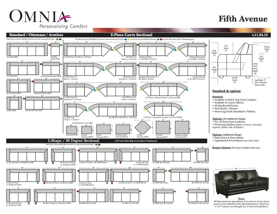 Omnia Fifth Avenue Sofa - leatherfurniture