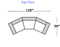 Omnia Aledo Sofa 3 seat Curved Sofa Schematic