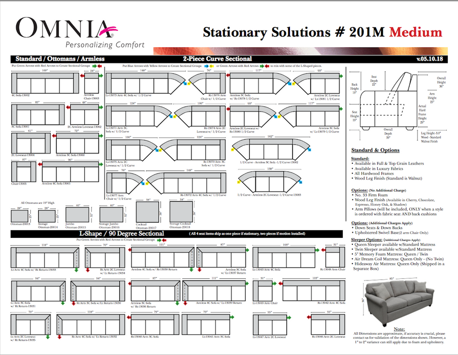 Omnia Stationary Solutions 201 - leatherfurniture