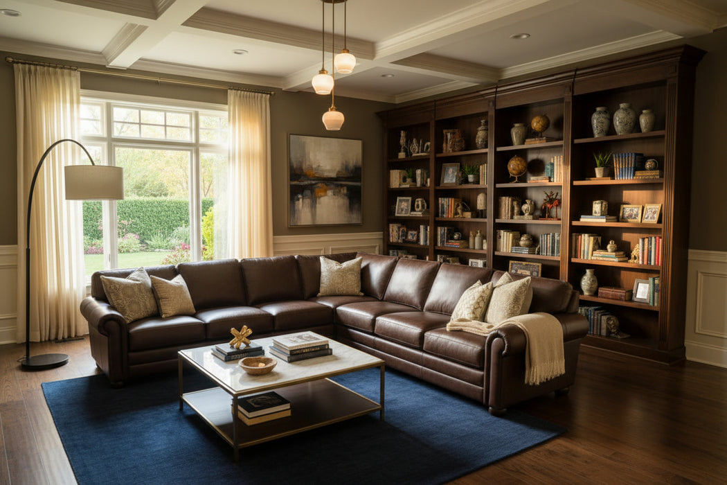 Omnia alpharetta sectional liberty hazelnut