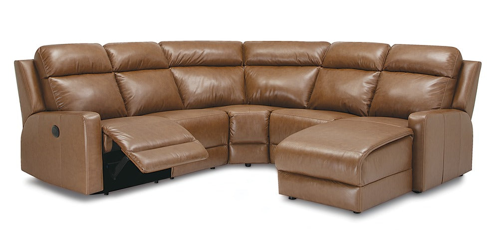 Palliser Forest Hill 41032-46x1+41032-W0x2+41032-30x2+41032-47x1 Mystic  Sesame 4-Seat Power Reclining Sectional Sofa with Cupholder Storage  Consoles, Belfort Furniture