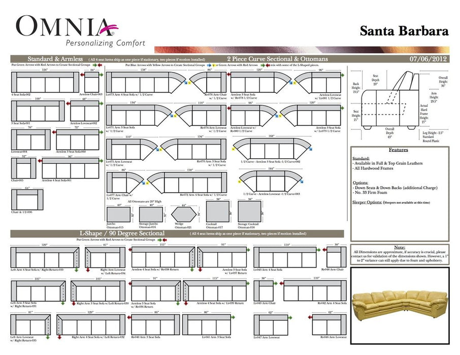 Omnia Santa Barbara Sofa - leatherfurniture