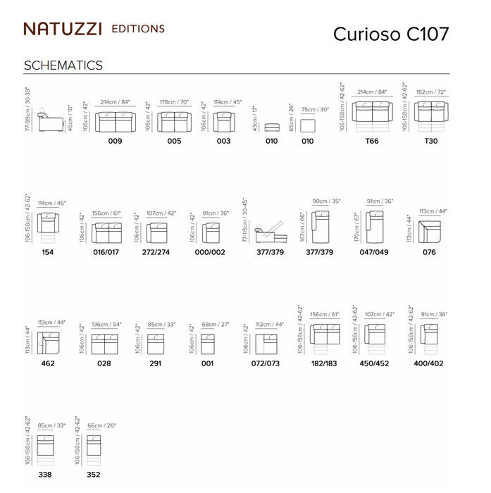 Natuzzi Editions Curioso C107 Sofa
