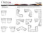 Omnia Campbell leather sofa and sectional configurations schematic sheet, page 2