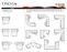 Omnia El Dorado leather sofa and sectional configurations schematic sheet, page 2