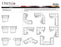 Omnia Fairfax leather sofa and sectional configurations schematic sheet, page 2