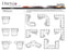 Omnia Lyndsey leather sofa and sectional configurations schematic sheet, page 2