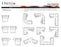 Omnia San Clemente leather sofa and sectional configurations schematic sheet, page 2