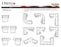 Omnia San Juan leather sofa and sectional configurations schematic sheet, page 2