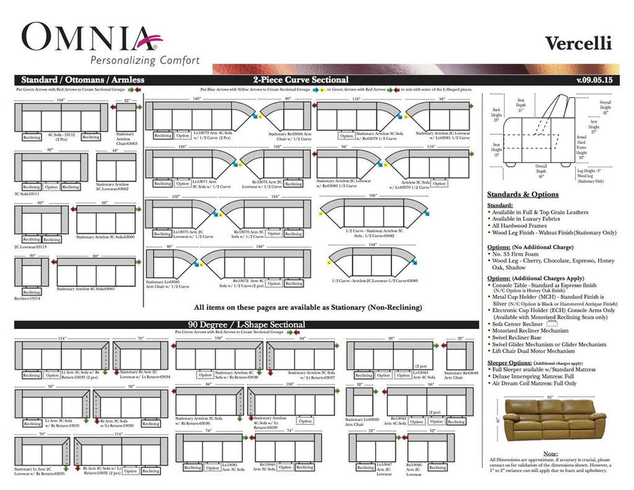 Omnia Vercelli Sectional - leatherfurniture