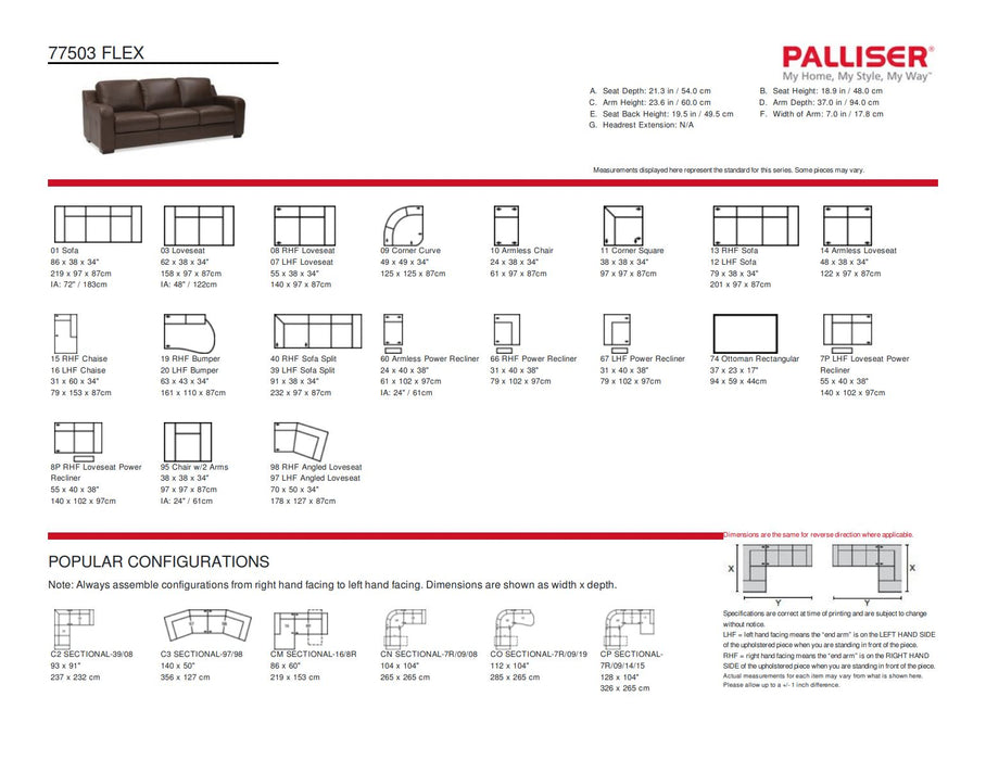 Palliser Flex Sofa 77503